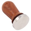 Coffee Tamper with Flat Stainless Steel Base Wooden Handle Coffee