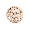 Quiges Interchangeable Coin Made of Stainless Steel 25 mm Flower