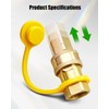 3/4" Female Natural Gas Quick Connect Fittings, Solid Brass Hose