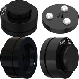 Preffair 4 Pcs Turntable Anti-Vibration Isolation Feet Speaker Feet Isolators Subwoofer Shock Absorber Stand Speaker Cone Pads with Ceramic Beads for DAC Recorder, HiFi Amplifier (Aluminum Alloy)