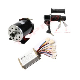 Unite 36V 800W Brush Motor Controller Throttle Key for Electric EBike Go Kart Scooter