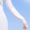 Soft Cooling Sun Protection Arm Sleeves with Back-of-Hand Cover Golf Gray 2ea