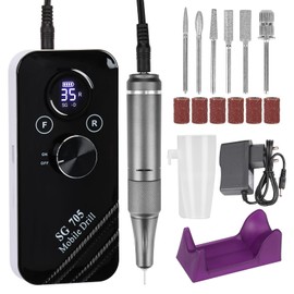 SG705 Mobile Drill Professional Acrylic Nail Tools Set - Complete Kit for Nail Art, Sculpting, and DIY Manicure High-Quality Nail Brushes, Files, Tips, and Accessories - Ideal for Salon or Home Use