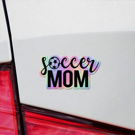 Holographic Decal Stickers Of Soccer Mom Premium Waterproof Vinyl Decal Stickers For Laptop Phone Accessory Helmet Car Window Mug Tuber Cup Door Wall Decoration ANDVER30d9641HO110422