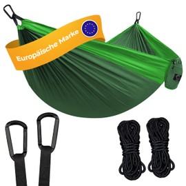 Hängematte Camping - Ultraleichte Outdoor Hängematte, Perfektes Camping Geschenke, Camping Hängematte Outdoor, Hängematte 1 Person mit Baumgurten + Karabiner
