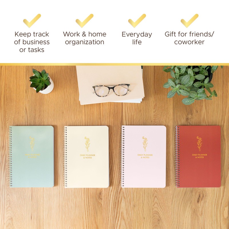 Simple Daily Planner Undated & To Do List Notebook for