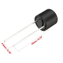 sourcing map 10Pcs DIP Mounted Miniature Cylinder Slow Blow Micro Fuse T4A 4A 250V Black for Electronic Parts PCB LCD Repair Replacement