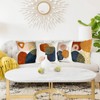 YCOLL Cushion Covers, Set of 4, Linen, Decorative, Geometric Pattern,
