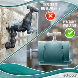 Medipaq Thermal Tap Jacket - 1x Outside Tap Covers for The Winter - Tap Covers for Outdoor Taps - Outside Tap Cover Frost Protector - Garden Tap Cover
