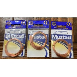 Mustad 3 PACK MUSTAD COPPER RIGGING WIRE 9" 50 PER PKG = 150 WIRES FREE USA SHIPPING