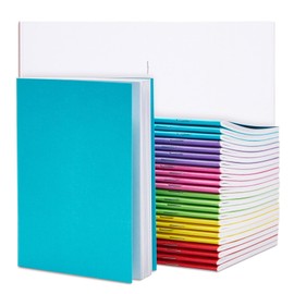 24 Pack Blank Books for Kids to Write Stories, A6 Colorful Notebooks Bulk, 4.3x5.5 in Unlined Travel Journals Scrapbooks for Students Sketching