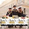 CMUSKO Graduation Tablecloths, 3 Pcs Graduation Party Decorations Rectangular Tablecloth,