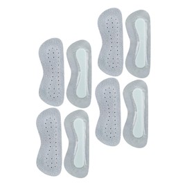 Beavorty 4Pairs Cow Leather Heel Cushions Durable Wear Foot Pads for High Heels Thickened Design Comfortable and Breathable Grey Color for Foot Care and Protection