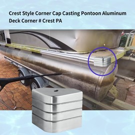 Vanshly Crest Style Corner Cap Casting Pontoon Aluminum Deck Corner # Crest PA