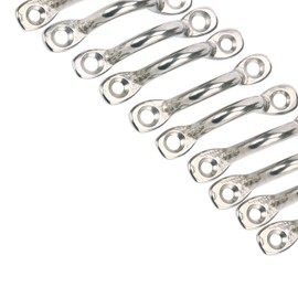 Amarine Made Pack of 10 Stainless Steel Bimini Boat Top PAD Eye, Eye Straps, Tie Down, Kayak Deck Loops, Tie Down Anchor Point, footman's Loop for Kayak Canoe Rigging
