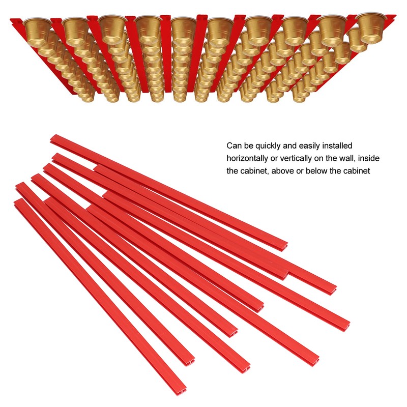 Red Wall Mounted Coffee Pod Holder Home Kitchen Under Cabinet