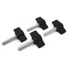 Design61 4 x Plastic Wing Screws with Threaded Bolts Steel