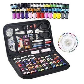 Juzanl Kit de Costura, 172 Piezas Accesorios, Porttil con Cremallera, Incluye Tijeras, Dedal, Hilo, Agujas, Cinta Mtrica para DIY, Viaje,...          