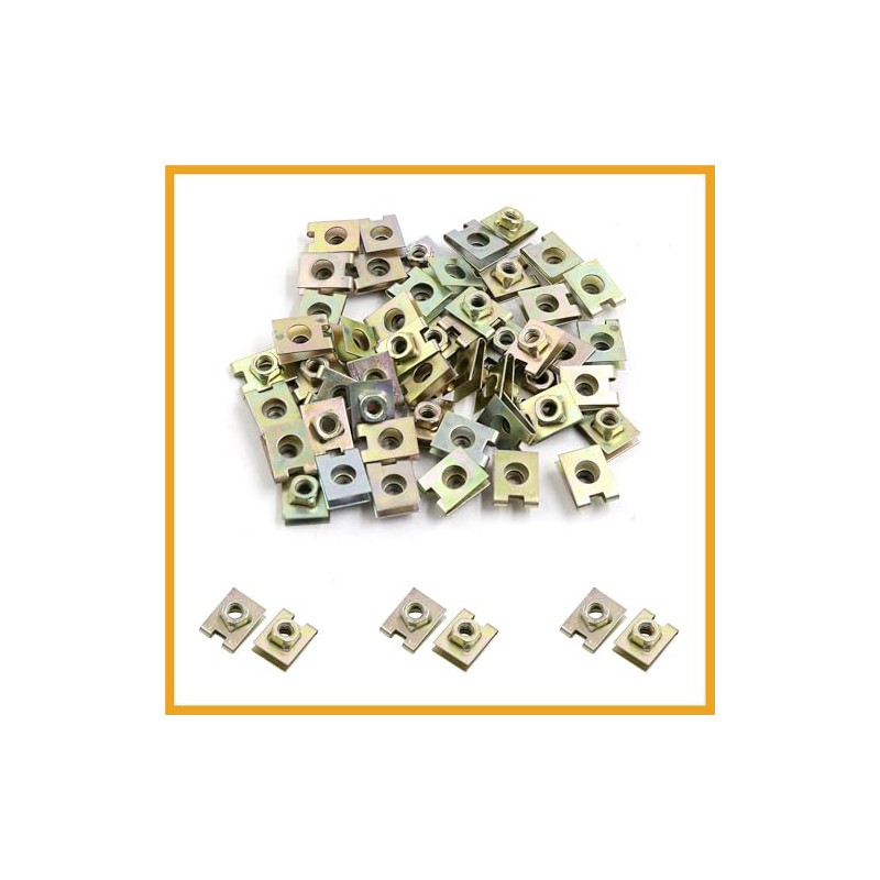 Partuto 50 Pcs Metal Car Auto Door Pannel Spire Screw