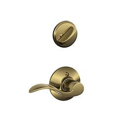 Schlage F59 ACC 609 RH Accent Interior Right-Handed Lever with Deadbolt, Antique Brass (Interior Half Only)