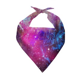 Howilath Dog Bandana - Purple Galaxy Starry Night Triangle Bibs Scarf Accessories, Polyester Birthday Bandana for Small to Large Dogs, Puppies and Cats - One Size