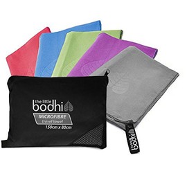 The Little Bodhi Microfibre Towel Grey 150cm x 80cm