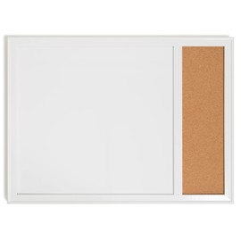 U Brands Combination Dry Erase Board with Minimal Deco Frame, Office Supplies, Includes Marker and Magnet, 17” x 23”