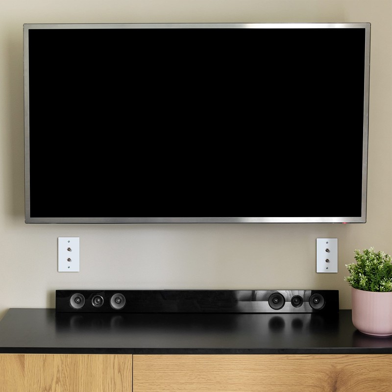 Newhouse Hardware White TV Cable Wall Plate, 1-Pack