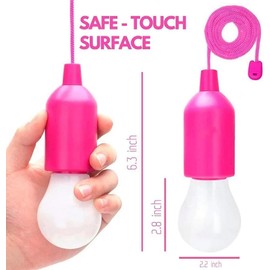 MODOAO Outdoor Camping Small LED Rope Pendant Light, Bright LED Can Hang Tent Light, Battery Powered Light, Four Color Lights Suitable for Camping, Barbecue, and Gatherings (8)