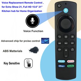 Voice Replacement Remote Control for Echo Show 21, Full HD 15.6" 21" Kitchen hub for Home Organization