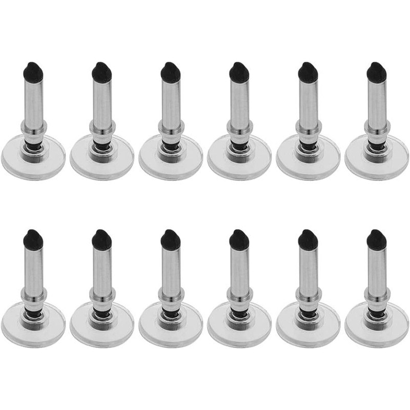 18 Pcs Silver Universal Stylus Replacement Tips,Universal Disc Tips Round