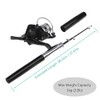 Qingeer Mini Aluminum Pocket Fishing Rod Pole + Reel