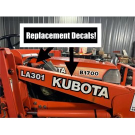 KUBOTA  & LA301 Loader Replacement DECAL STICKER Kit - (complete Set Of 4)