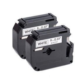 Upwinning M-K221 9MM Compatible with Brother P-Touch M Tape 9mm M221 MK221 Black on White Labels Tape, Work with Brother Ptouch PT-55 PT65 70 80 85 90 95 100 Label Makers, 2-Pack
