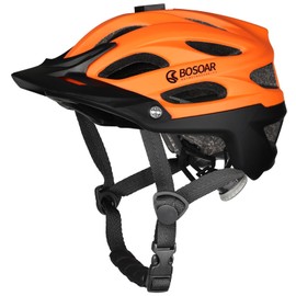 Bosoar Mountain Bike Helmet,Adult Cycling Helmet with Camera Mount and Detachable Visor for Men Women Youth,Suggested Fit 55-61 Cm