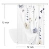 Gibelle 3 in 1 Shower Curtain Set, Grey Watercolor Floral