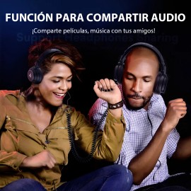 Audífonos de Diadema de Estudio con Controlador de 50 mm, Audífonos DJ de Monitor Sobre la Oreja para Música, DJ y Podcast MAONO MH601