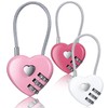 3 Pack Cute Locker Lock, Combination Locks Heart Shape Gym