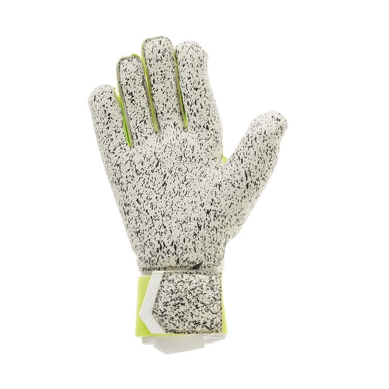 uhlsport Men's Pure Alliance Supergrip+ Gloves, White/Fluo Yellow/Black, 7.5