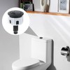 2 PCS Toilet Flush Button, Black Round Head Dual Toilet
