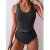 Eomenie Two Piece Tankini Swimsuits for Women Tummy Control Bathing