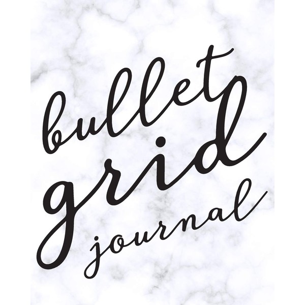 Bullet Grid Journal: Marble, 150 Dot Grid Pages, 8"x10" (Professionaly