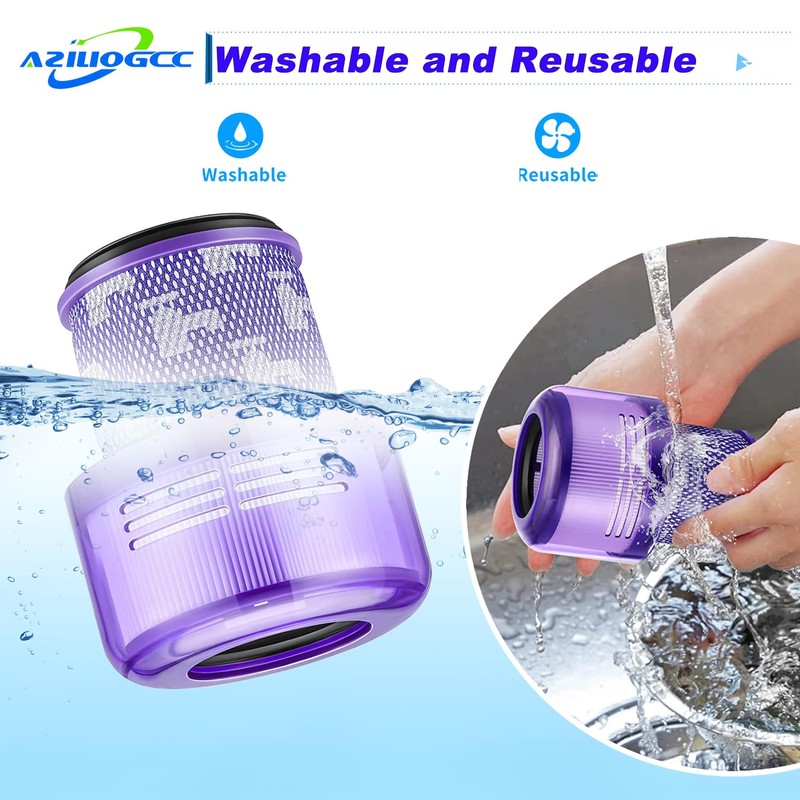 Aziliogcc Vacuum Filter Replacement for Dyson V11 V15, Purple, 2