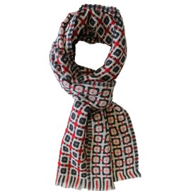 Rotfcuhs W-2 Woven Scarf Checked Doubleface Fashionable Multicoloured 100% Wool (Merino) 180 x 30 cm, multicoloured