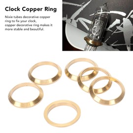 Clock Decorative Rings, 6Pcs Tubes Copper Ring for IN 14 Nixie Tube Clock DIY Clock Decorative Rings
