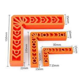 AIMALL Positioning Squares, Right Angle Clamps for Woodworking, Corner Clamp Set, 6PCS, 3", 4", 6" ABS Material