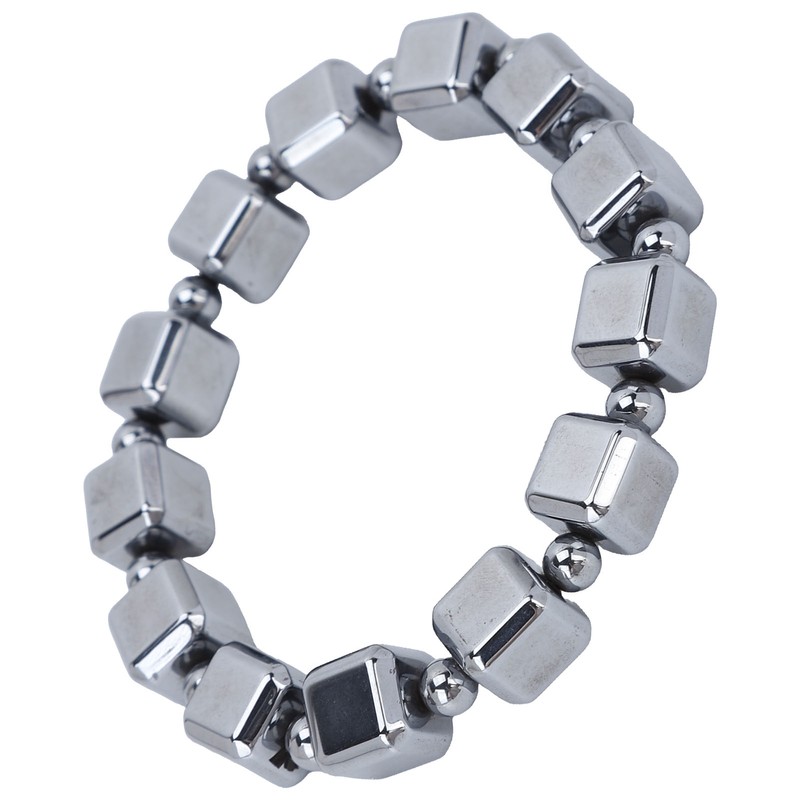 0.4in Terahertz Bracelet Rectangle Beads Good Thermal Conductivity Natural Terahertz