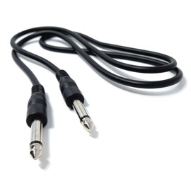 DRUT 1m 6.35mm 1/4" TS Mono Jack to Jack Plug Lead for Guitar, Amplifiers, Music Instruments, Speakers, Microphone Cable Straight Ends, Black 3.3ft