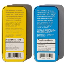 Up Side Kava Chill Pills, Kava Kava Candy Variety Flavor, Natural Supplement for Calm & Stress Support, 2 Pack 20 Mints