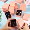 Craftdady 12Pcs Pink Rectangle Jewelry Boxes Diamond Pattern Cardboard Paper